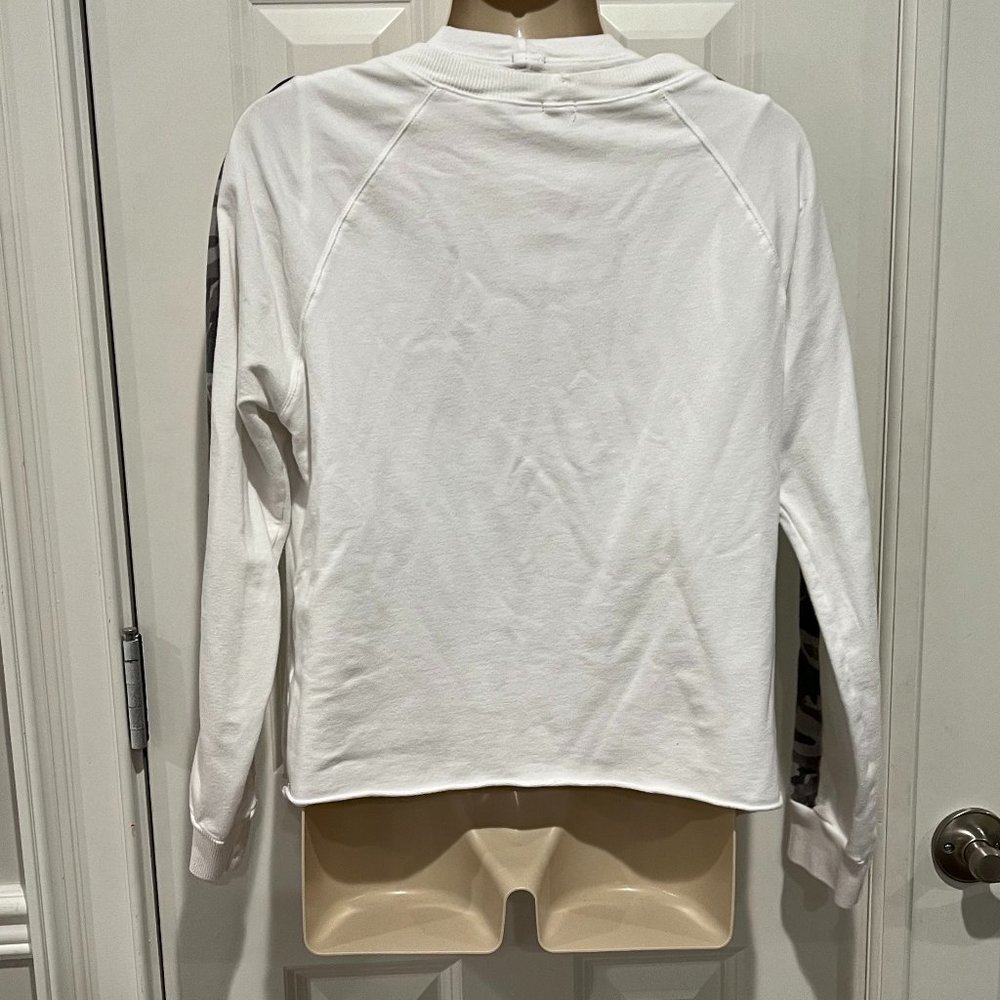 Monrow Double Layer Sweatshirt Camo Stripe Sleeve… - image 6